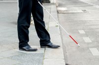 Blind Person Crossing Street